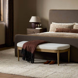 Moya Accent Bench, Nomad Snow by Four Hands
