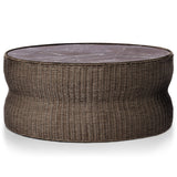 Brixby Outdoor Coffee Table, Merlot Marble by Four Hands