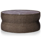 Brixby Outdoor Coffee Table, Merlot Marble by Four Hands