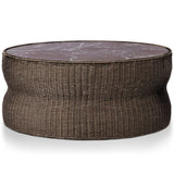Brixby Outdoor Coffee Table, Merlot Marble by Four Hands