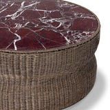 Brixby Outdoor Coffee Table, Merlot Marble by Four Hands