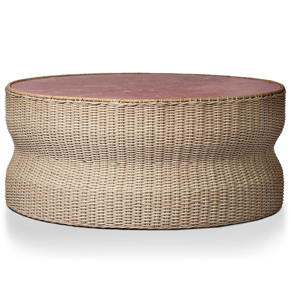 Brixby Outdoor Coffee Table, Desert Marble