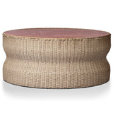 Brixby Outdoor Coffee Table, Desert Marble