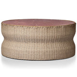 Brixby Outdoor Coffee Table, Desert Marble