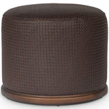 Montello Leather Ottoman, Lorento Cigar by Four Hands