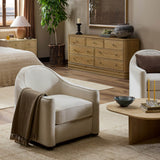 Chella Swivel Chair, Laughlin Bone by Four Hands