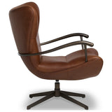 Willow Leather Swivel Chair, Dulane Mahogany by Four Hands — SID_1