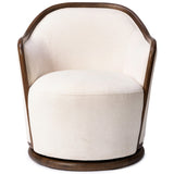 Tibby Swivel Chair, Laughlin Bone by Four Hands