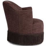 Aurora Fringe Swivel Chair, Laughlin Plum by Four Hands