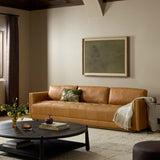 Kiera 105" Leather Sofa, Palermo Cognac by Four Hands