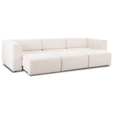 Langham Power Recliner 3 Piece Sectional, Nomad Snow by Four Hands