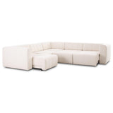 Langham Power Recliner 5 Piece Sectional, Nomad Snow by Four Hands