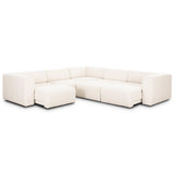 Langham Power Recliner 5 Piece Sectional, Nomad Snow by Four Hands