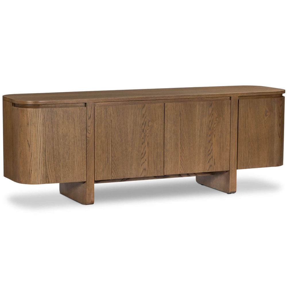 Elle 4 Door Media Console, Tawny Oak by Four Hands