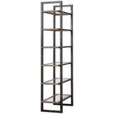 Olwyn Etagere, Aged Steel-Furniture - Storage-High Fashion Home