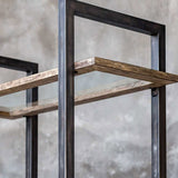 Olwyn Etagere, Aged Steel-Furniture - Storage-High Fashion Home