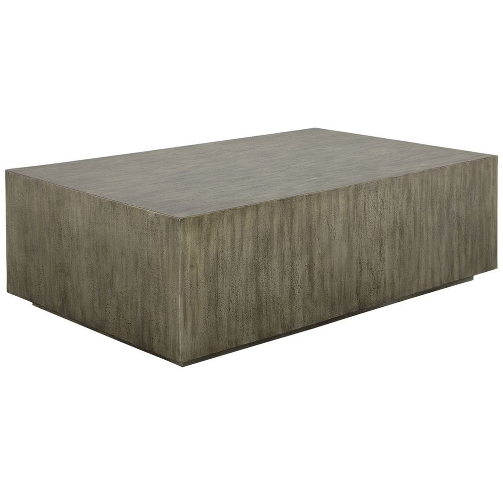 Kareem Coffee Table, Metallic Gray