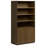 Leo Bookcase, Rustic Grey Veneer by Four Hands — PRM_1