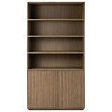 Leo Bookcase, Rustic Grey Veneer by Four Hands — FRT_1