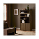 Leo Bookcase, Rustic Grey Veneer by Four Hands — ESS_1