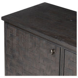 Fasano Media Console, Smoked Black Oak Veneer by Amber Lewis x Four Hands — DET_1