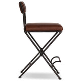 Wrenor Leather Counter Stool, Dulane Mahogany by Amber Lewis x Four Hands — SID_1