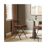 Wrenor Leather Counter Stool, Dulane Mahogany by Amber Lewis x Four Hands — ESS_1
