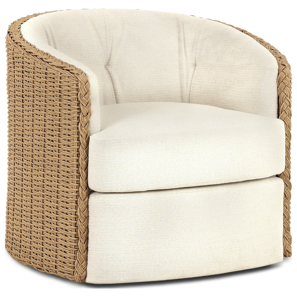 Alize Outdoor Swivel Chair, Barrie Natural by Amber Lewis x Four Hands — PRM_1