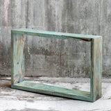 Teo Console Table, Blue-Green