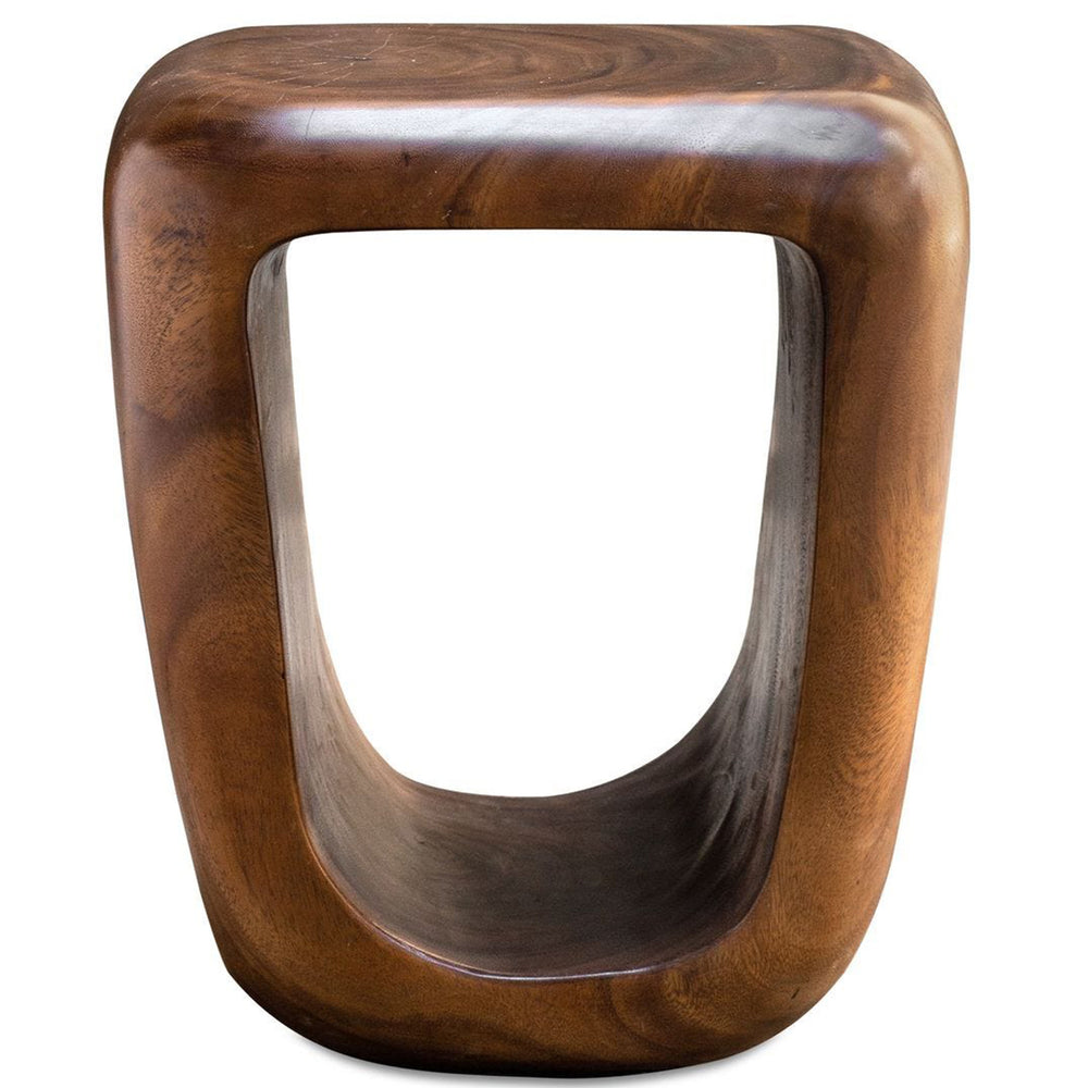 Loophole Accent Stool, Natural Wash-Furniture - Accent Tables-High Fashion Home