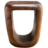 Loophole Accent Stool, Natural Wash-Furniture - Accent Tables-High Fashion Home