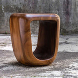 Loophole Accent Stool, Natural Wash-Furniture - Accent Tables-High Fashion Home