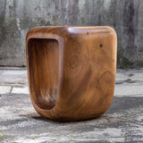 Loophole Accent Stool, Natural Wash-Furniture - Accent Tables-High Fashion Home