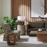 Loophole Accent Stool, Natural Wash-Furniture - Accent Tables-High Fashion Home