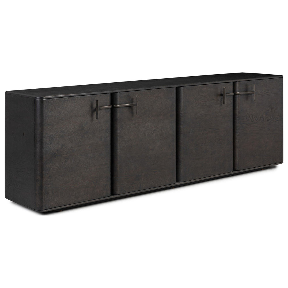 Clemens Media Console, Dark Espresso Reclaimed French Oak by Four Hands — PRM_1
