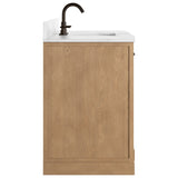 Loretta Single Wide Vanity, Satin Drifted Oak Thin Veneer by Four Hands — SID_1