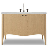 Chiara Single Wide Vanity, Satin Light Wash Oak Veneer by Four Hands — FRT_1