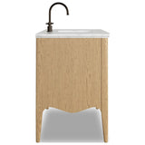 Chiara Single Wide Vanity, Satin Light Wash Oak Veneer by Four Hands — SID_1