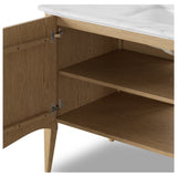 Chiara Single Wide Vanity, Satin Light Wash Oak Veneer by Four Hands — DET_1