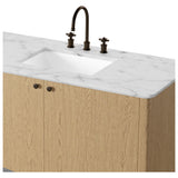 Chiara Single Wide Vanity, Satin Light Wash Oak Veneer by Four Hands — DET_1