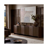 Naven Media Console, Brown Oak Veneer by Four Hands — ESS_1