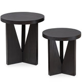 Nadette Nesting Tables, Set of 2, Espresso-Furniture - Accent Tables-High Fashion Home