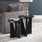 Nadette Nesting Tables, Set of 2, Espresso-Furniture - Accent Tables-High Fashion Home