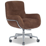 Brahms Leather Desk Chair, Nubuck Tobacco by Four Hands — PRM_1