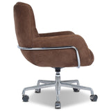 Brahms Leather Desk Chair, Nubuck Tobacco by Four Hands — SID_1