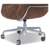 Brahms Leather Desk Chair, Nubuck Tobacco by Four Hands — DET_1