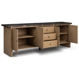 Garrison Media Console, Drifted Oak Thin Veneer by Four Hands — OPN_1