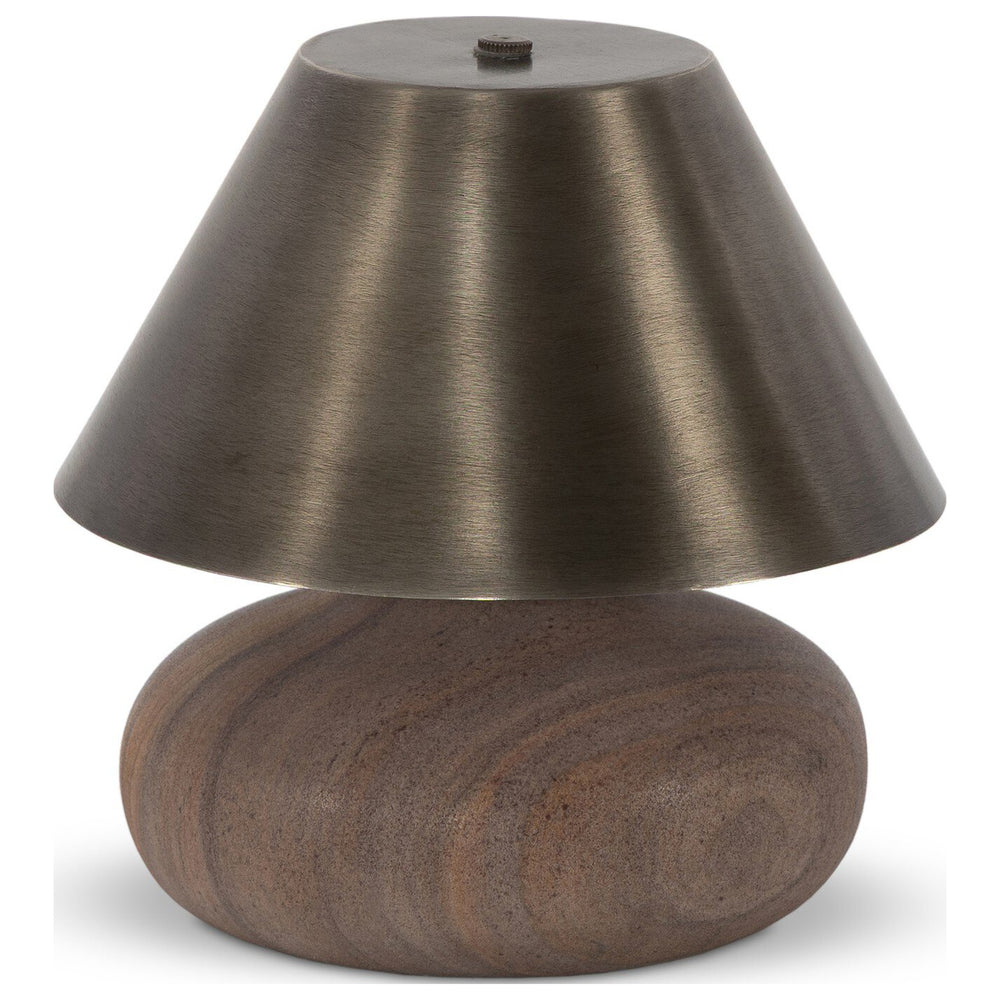 Ebba Cordless Table Lamp, Henna Marble Solid by Four Hands — PRM_1