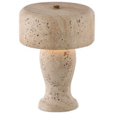 Taos Cordless Table Lamp, Natural Travertine by Four Hands — PRM_1