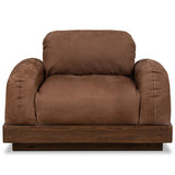 Voller Leather Chair, Nubuck Tobacco by Four Hands